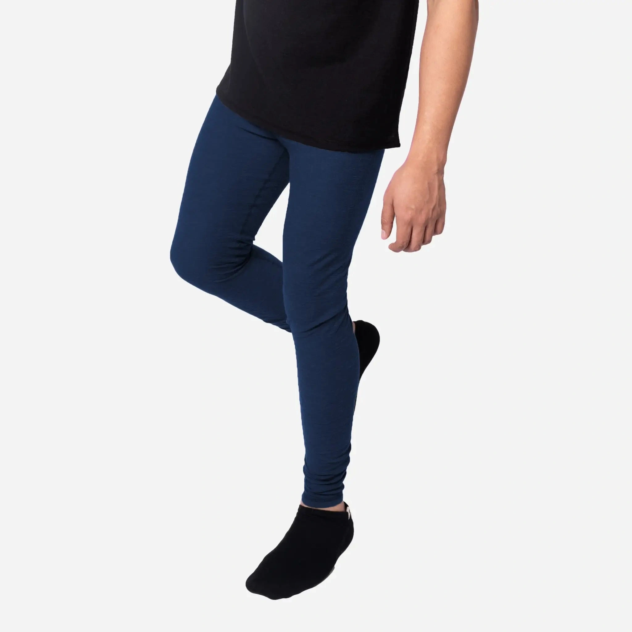 Cozy Comfort: Ultra-Light Alpaca Wool Leggings for Men - 160 Weight.